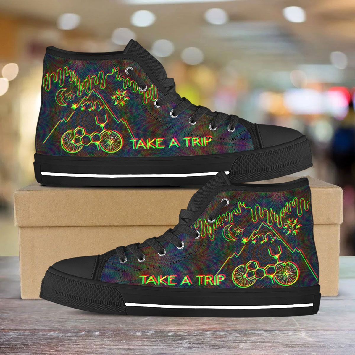 Bicycle day take a trip high top shoes – Hothot-th 280920