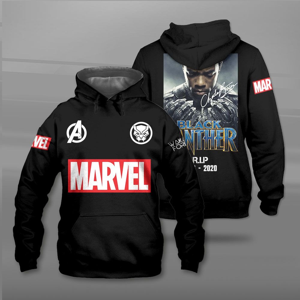 Black panther rip 1976 2020 marvel all over print 3d hoodie, shirt 6