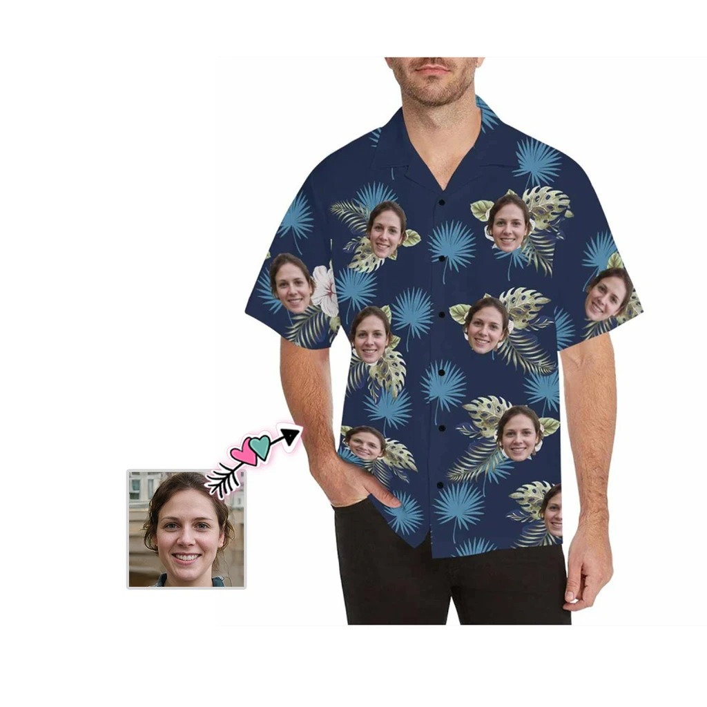 Custom face flower all over print hawaiian shirt – Hothot 120920
