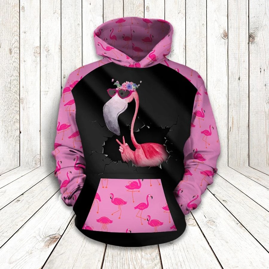 Flamingo 3d hoodie and legging2