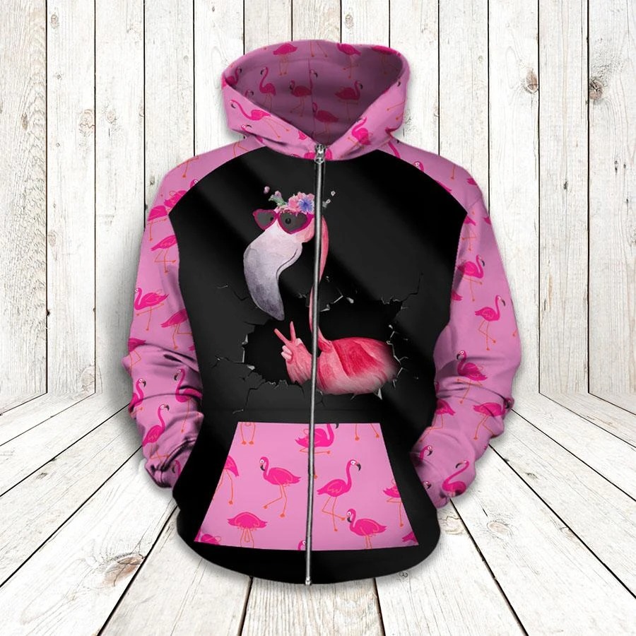 Flamingo 3d hoodie and legging4