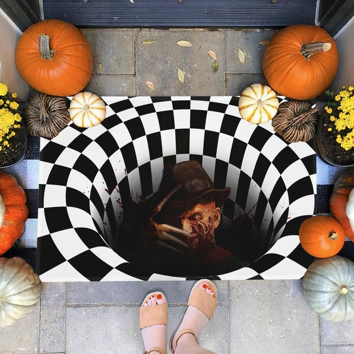 Freddy Krueger Illusion 3D Hole Doormat