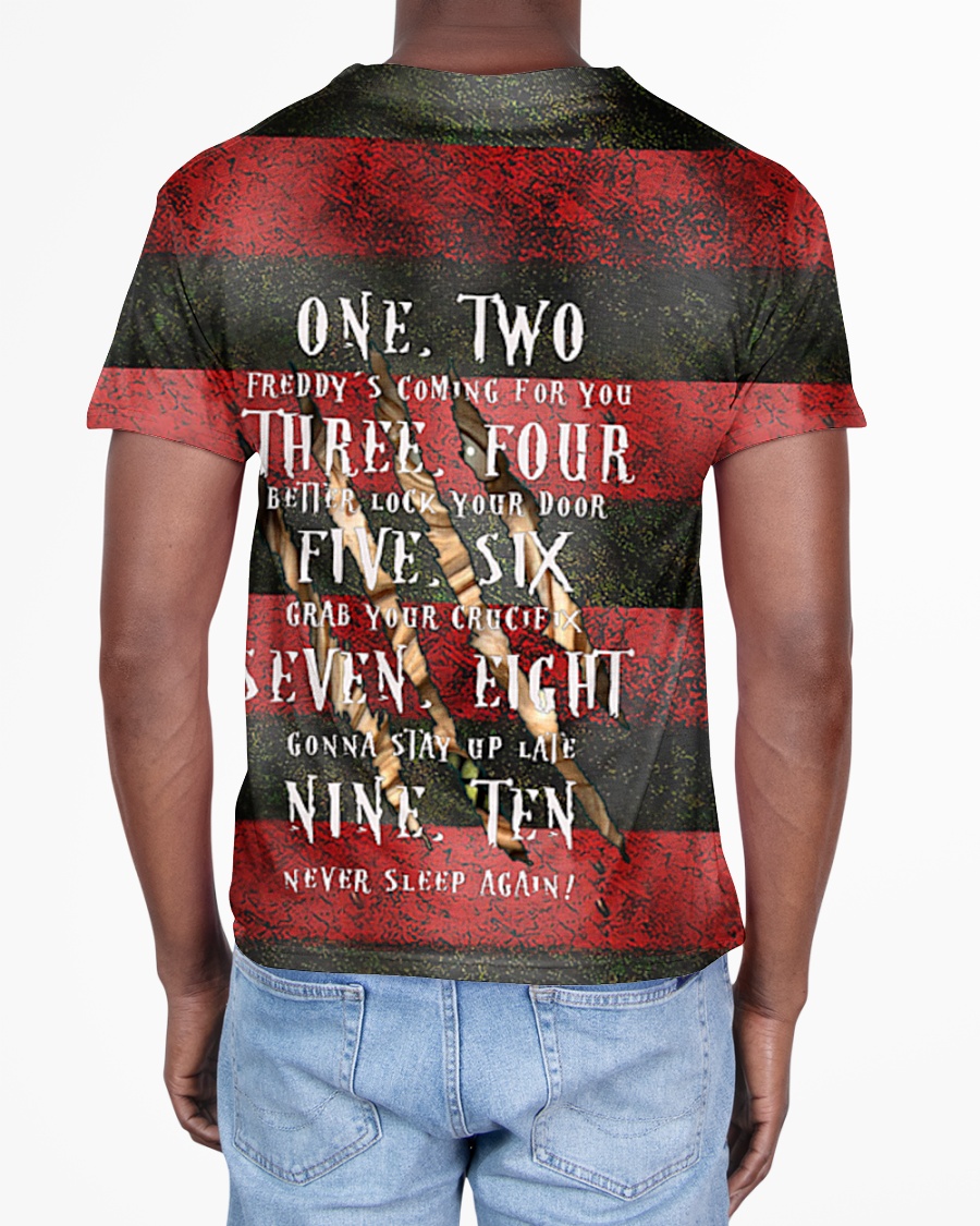 Freddy Krueger sweet dreams one two 3d all over printed t-shirt 2