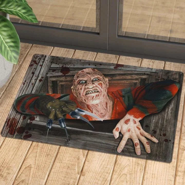 Freddy krueger halloween doormat