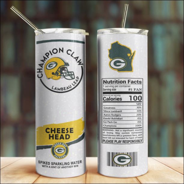Green Bay Packer champion claw skinny tumbler – dnstyles