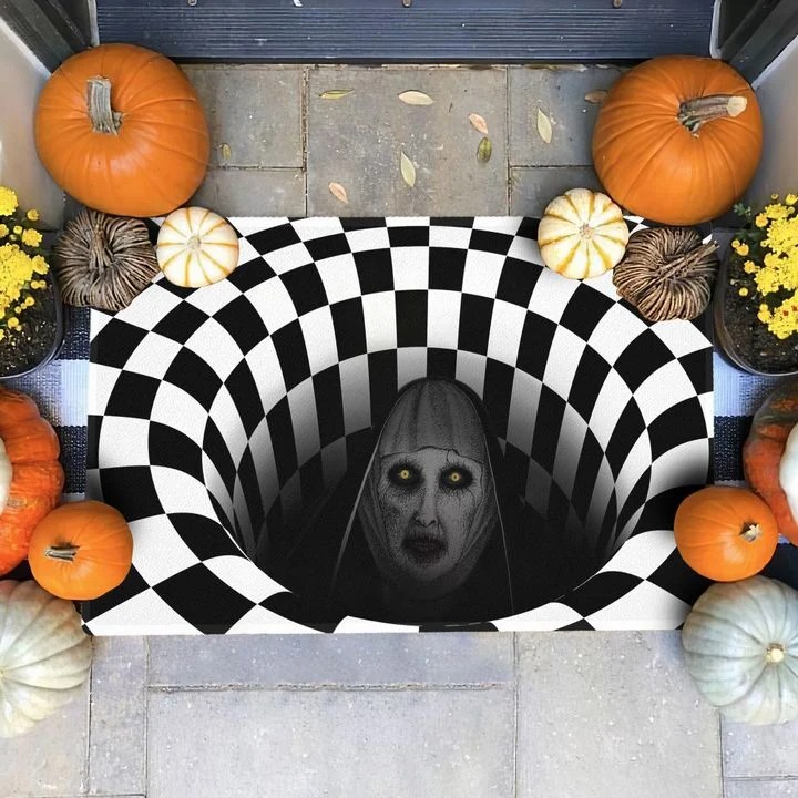 Halloween valak illusion doormat