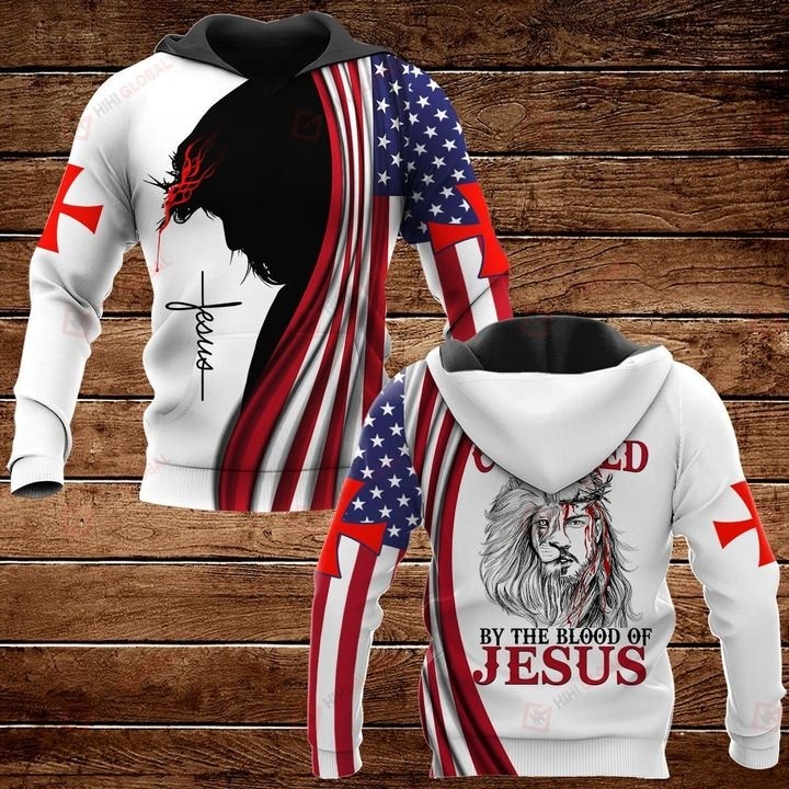 I am covered by the blood of jesus all over printed 3d hoodie, t-shirt 2