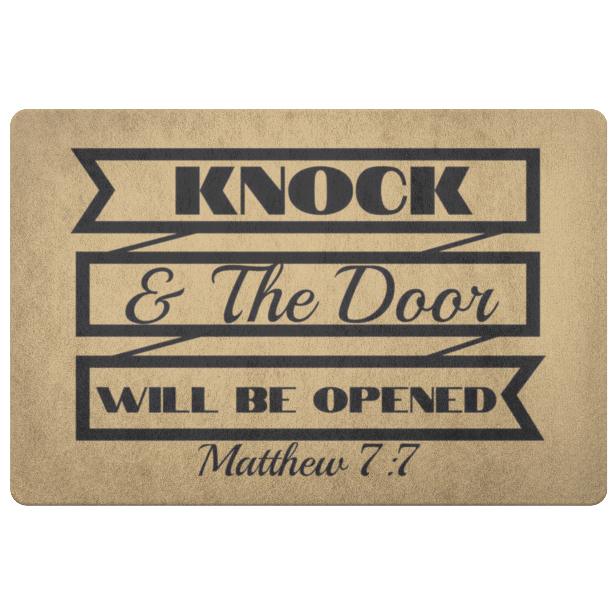 Knock and the door will be opened doormat