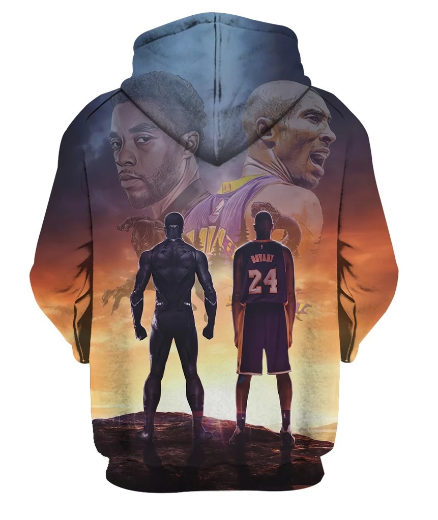 Kobe bryant and chadwick boseman 3d fullprint hoodie 1