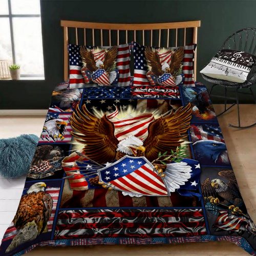 Patriotic eagle bed set