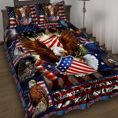 Patriotic eagle bed set – Saleoff 280920