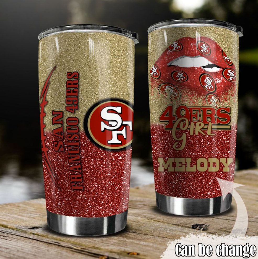 Personalized 49ers girl tumbler