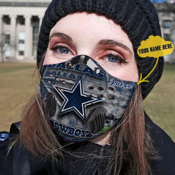 Personalized dallas cowboys nfl filter face mask 1