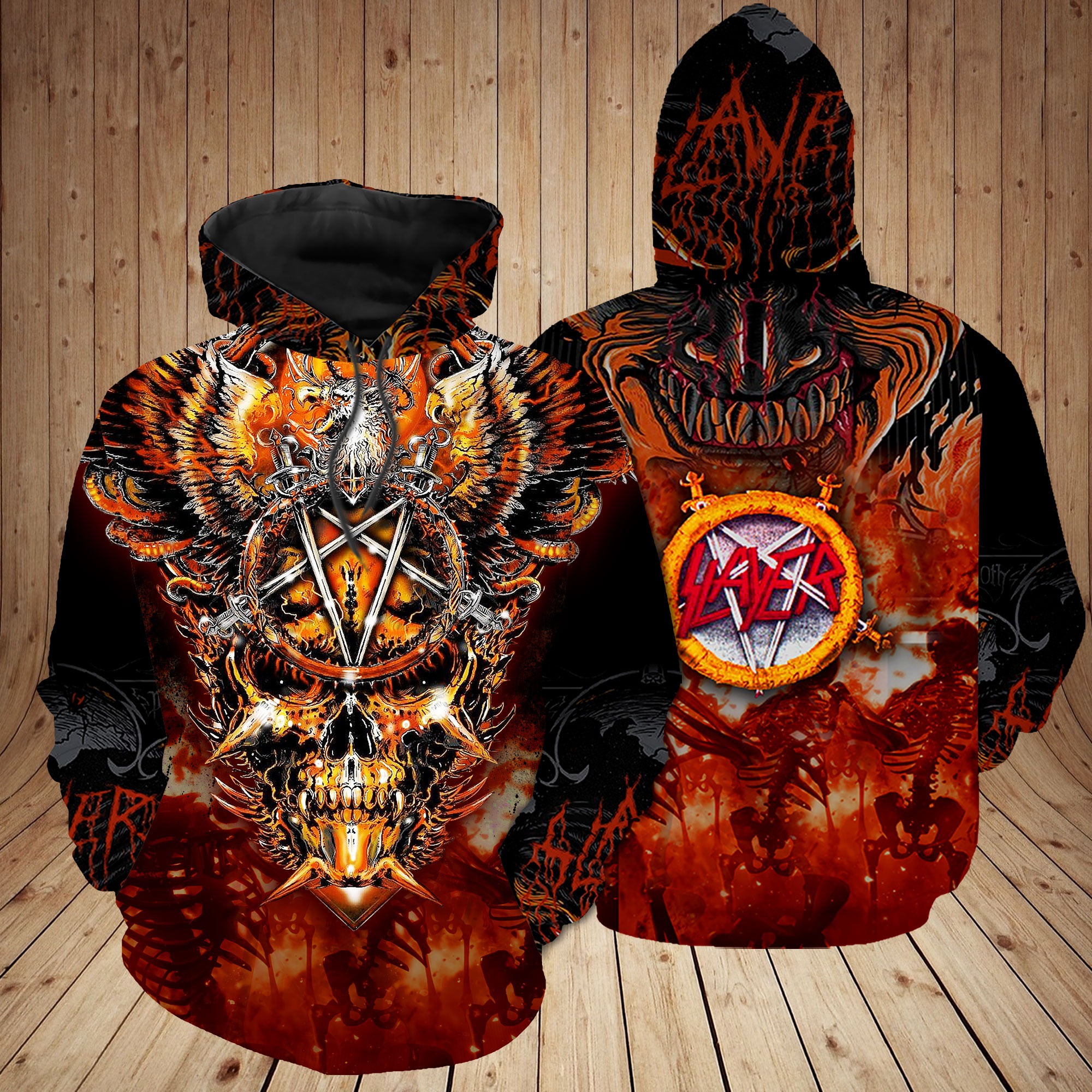 Slayer 3d all over printed hoodie