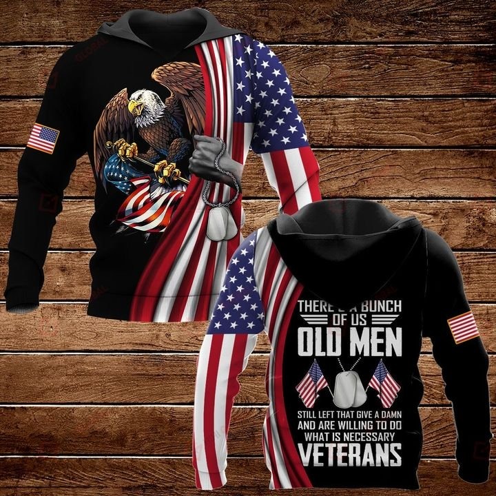 Veterans there’s a bunch of us old men all over printed 3d shirt and hoodie – Hothot 240920