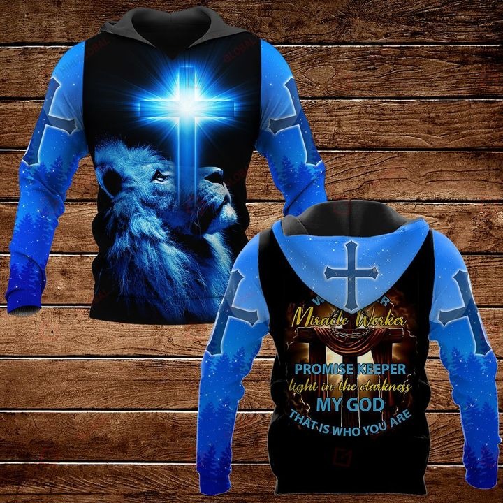 Way maker miracle worker promise keeper light in the darkness my god 3d all over printed hoodie 2