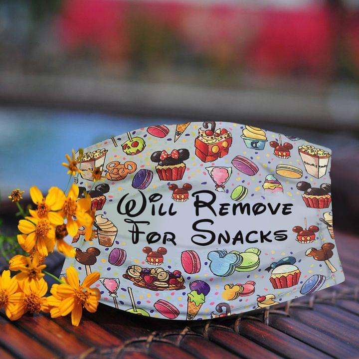 Will remove for snacks Disneyland face mask