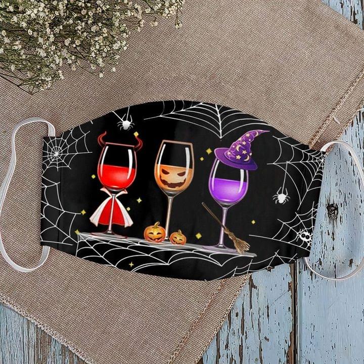 Witch Wine Glasses Halloween face mask