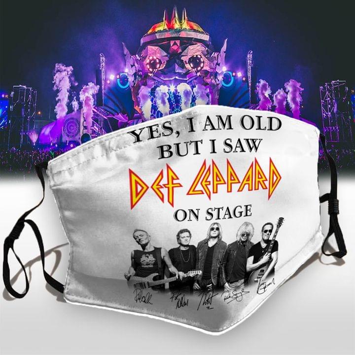 Yes I am old but I saw Def Leppard on stage face mask – TAGOTEE