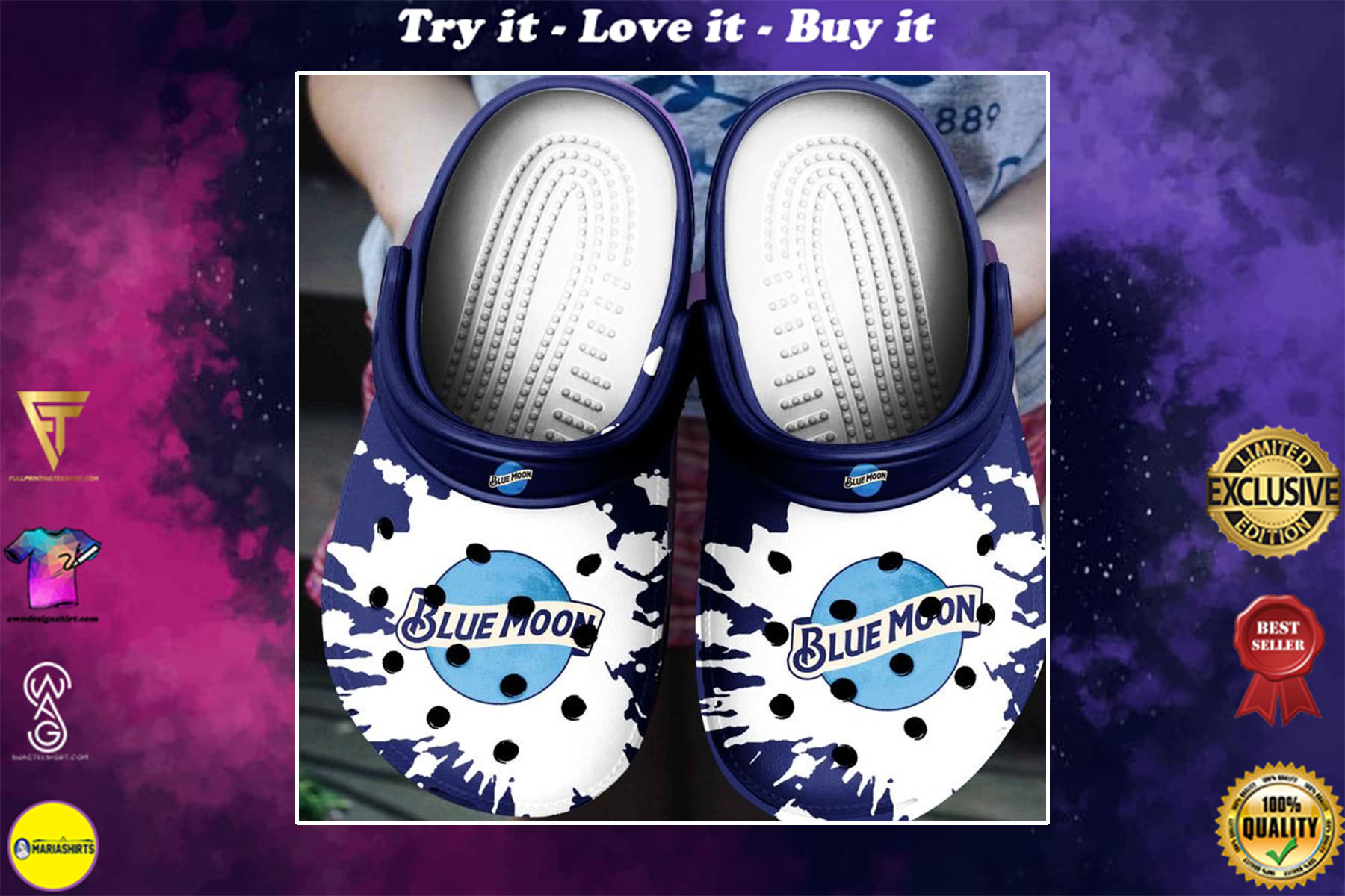 blue moon beer crocs shoes