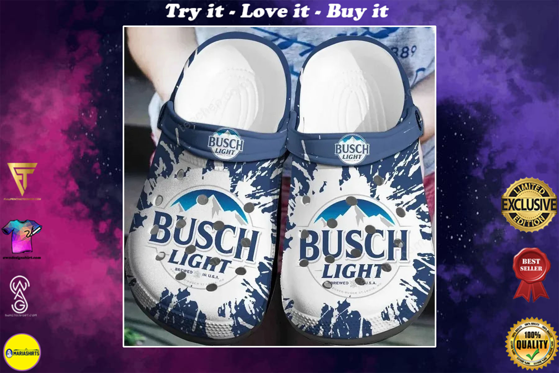 busch light beer crocs shoes