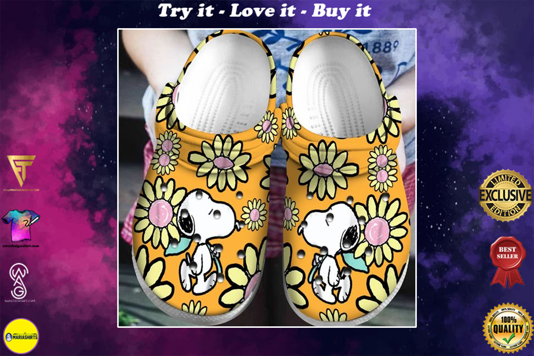 crocs snoopy and charlie brown daisy clog