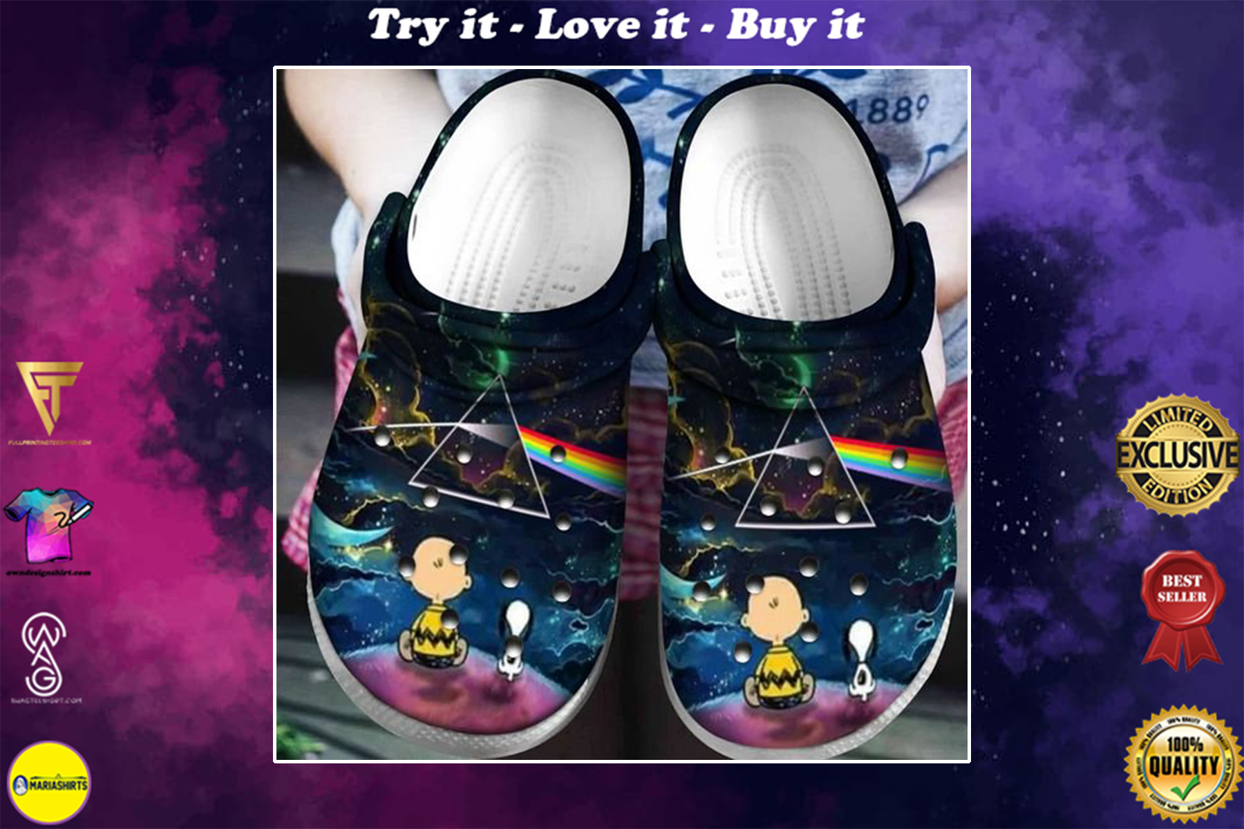 [special edition] crocs snoopy and charlie brown the dark side of the moon clog – maria