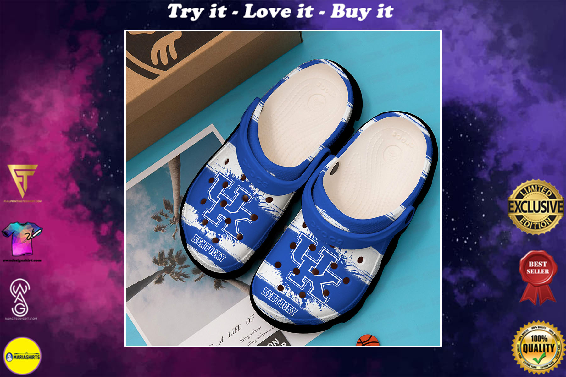 [special edition] kentucky wildcats college football crocs shoes – maria