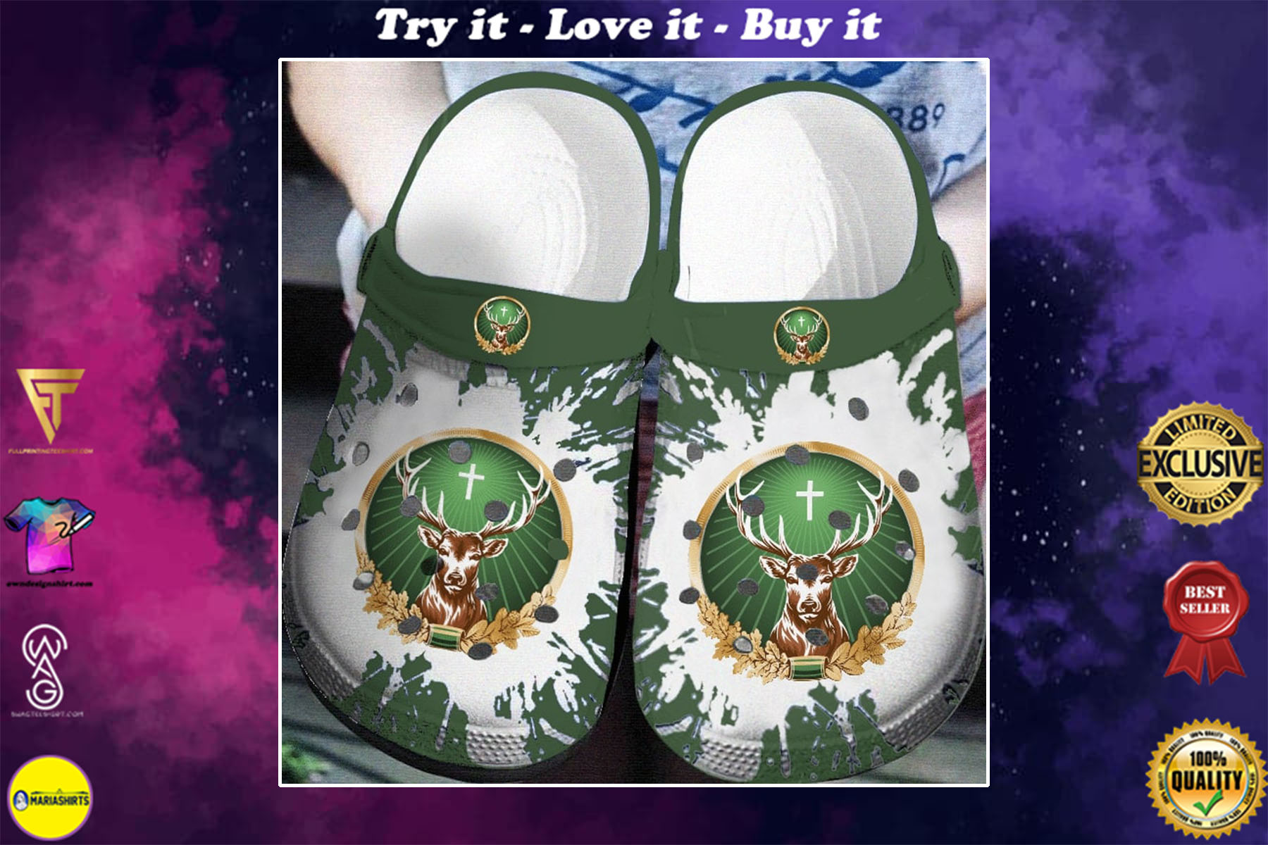 [special edition] master of the hunt jagermeister crocs shoes – maria