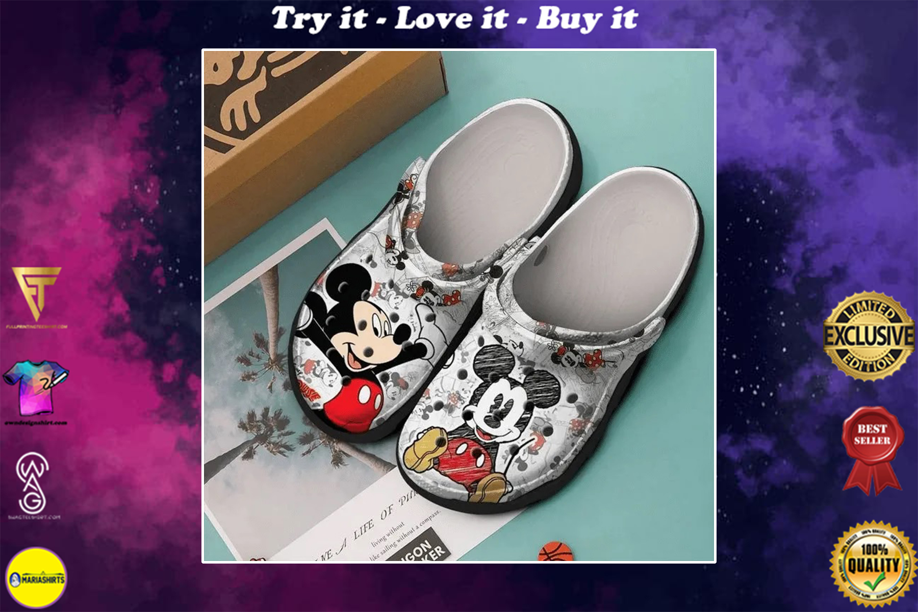 mickey mouse painting crocs shoes