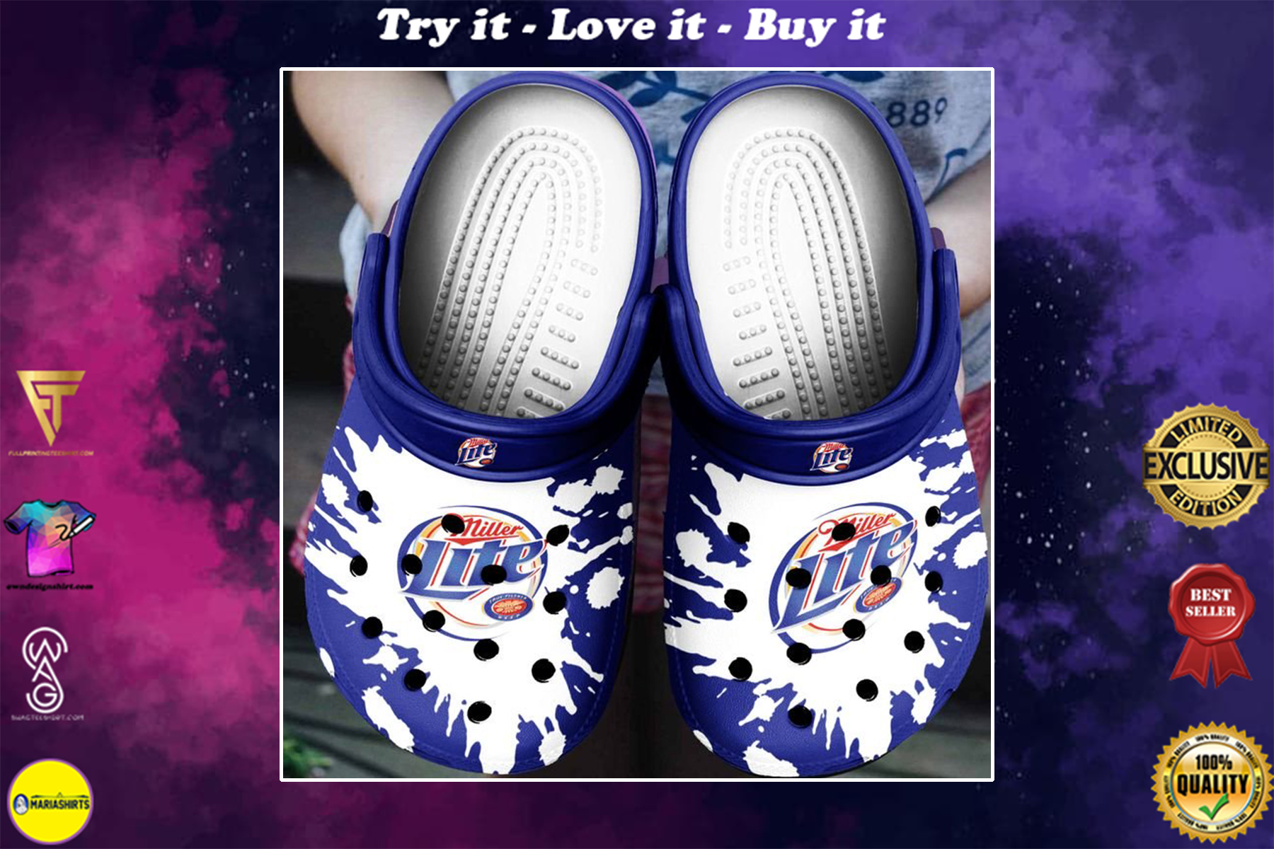 [special edition] miller lite beer crocs shoes – maria