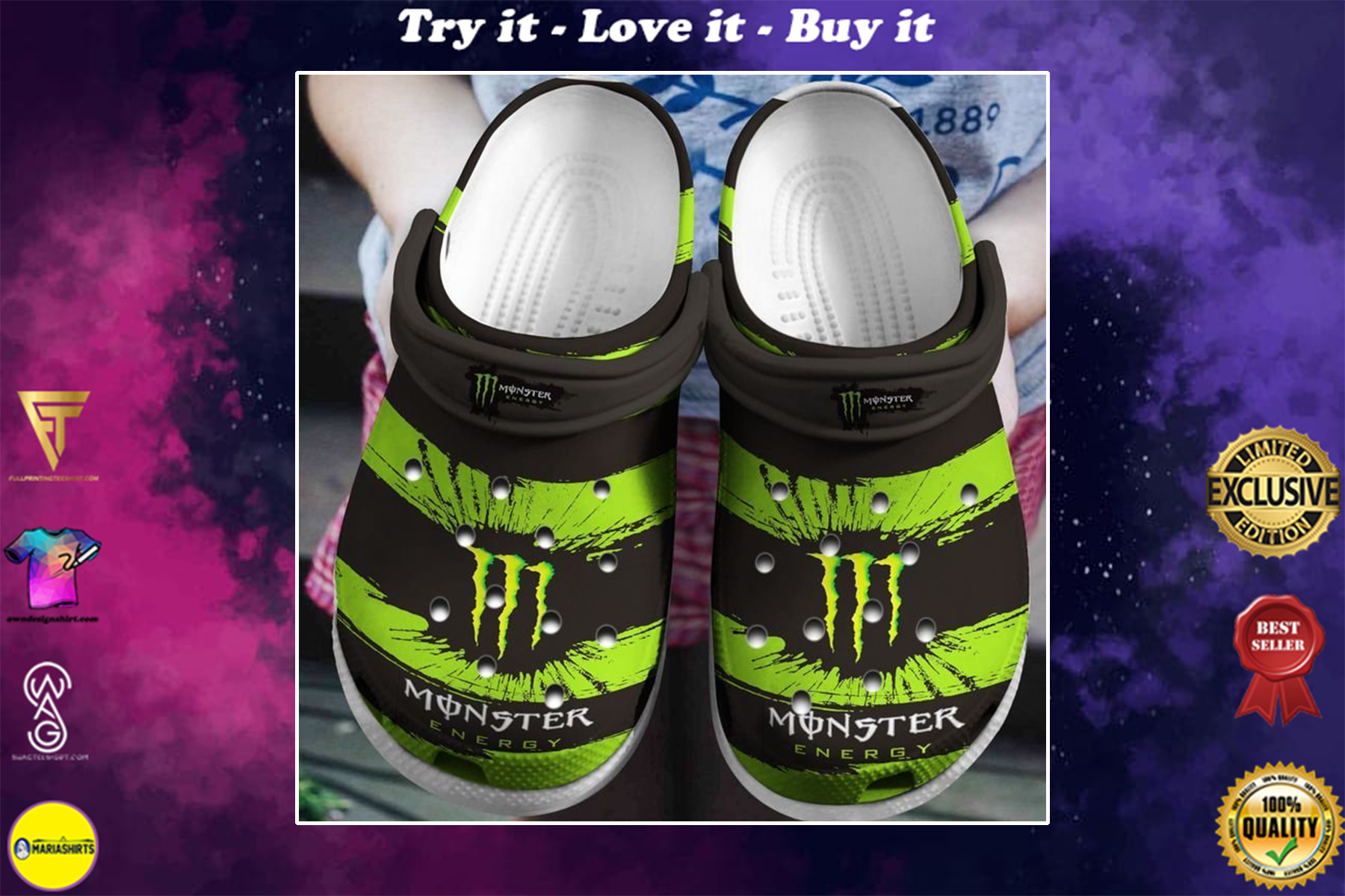 [special edition] monster energy drink crocs shoes – maria