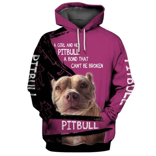 A girl and her pitbull personalized custom name 3d hoodie and t-shirt – Saleoff 221020