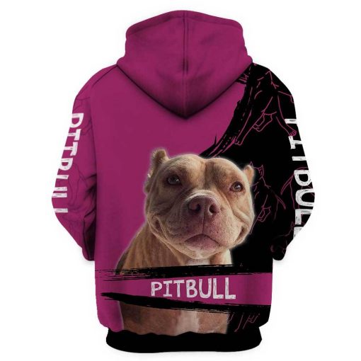 A girl and her pitbull personalized custom name 3d hoodie