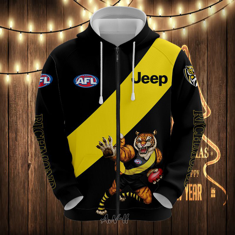 AFL Richmond 3d zip hoodie