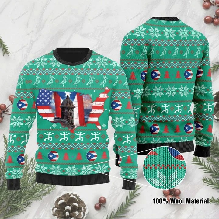 American Puerto Rico Ugly Christmas Sweater – TAGOTEE