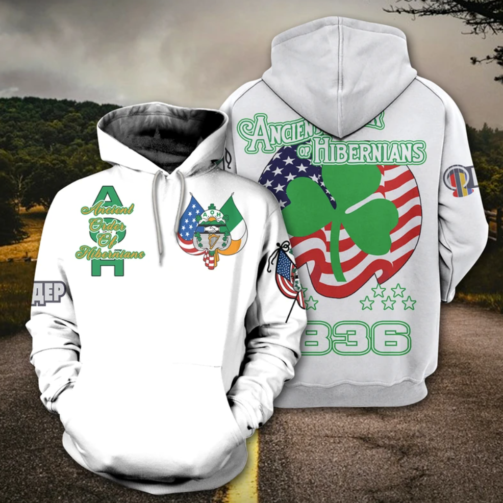 Ancient Order of Hibernians all over printed 3D hoodie – dnstyles