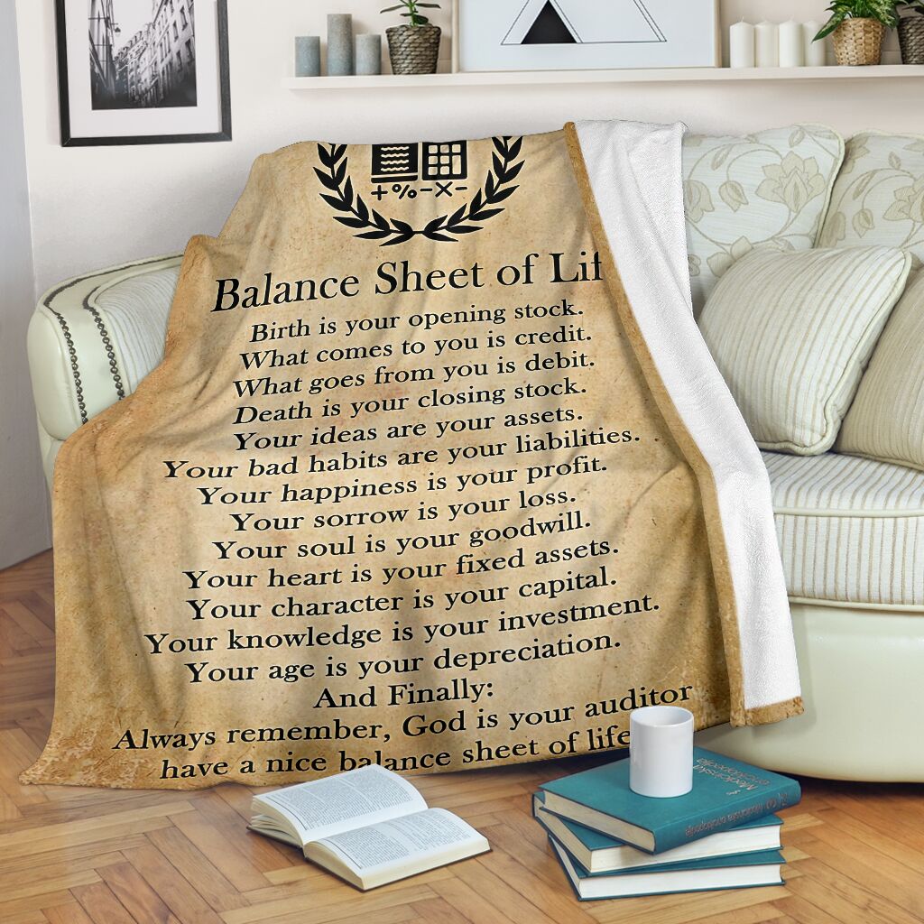 Balance sheet of life blanket