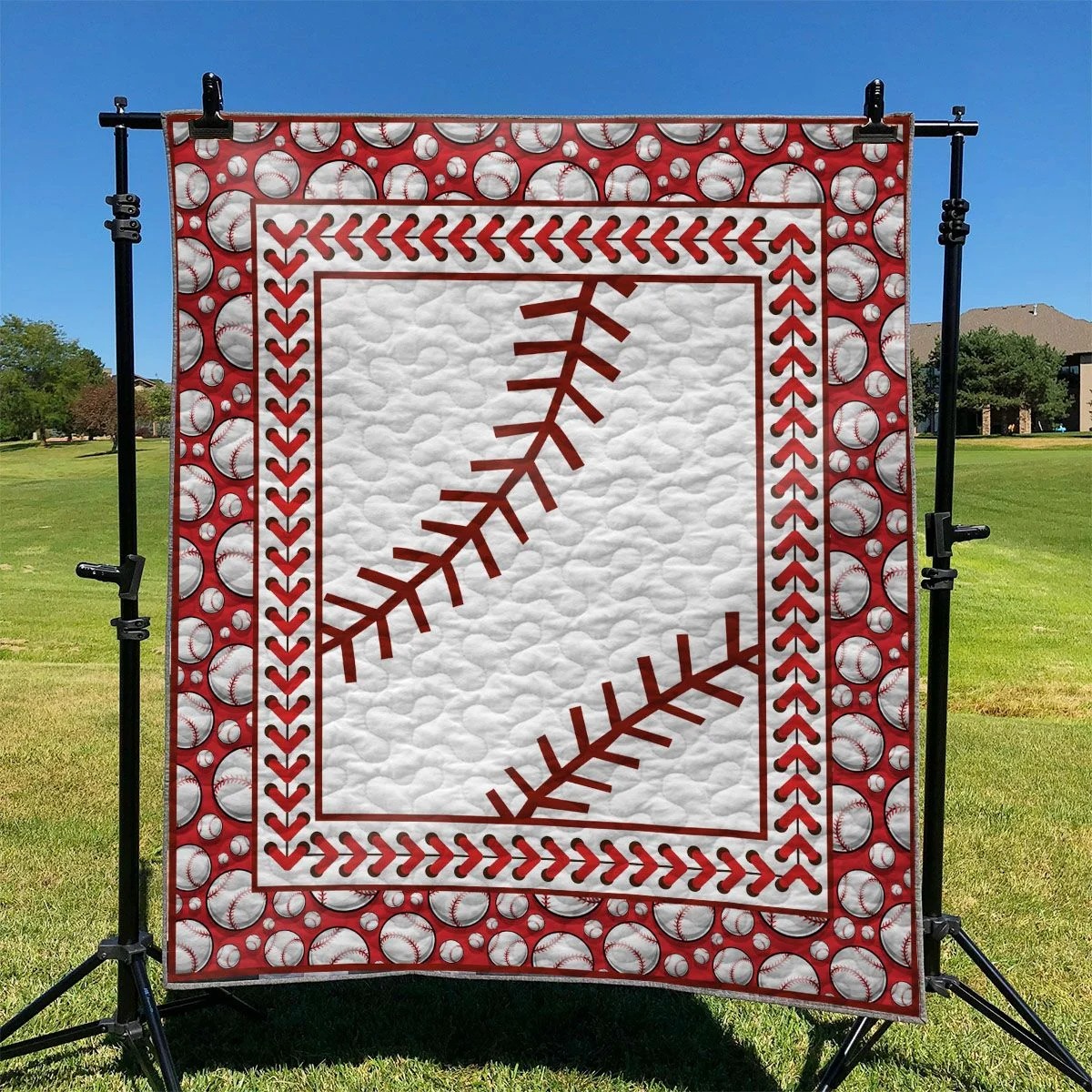 Baseball quilt blanket