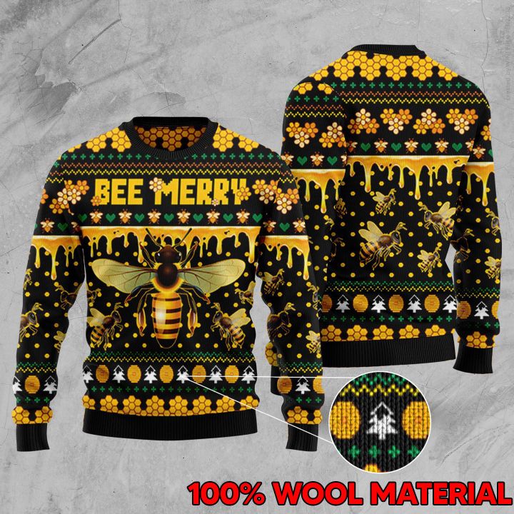 Bee merry ugly christmas sweater