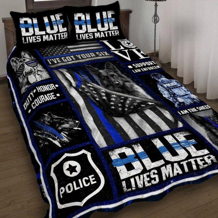 Blue lives matter police quilt