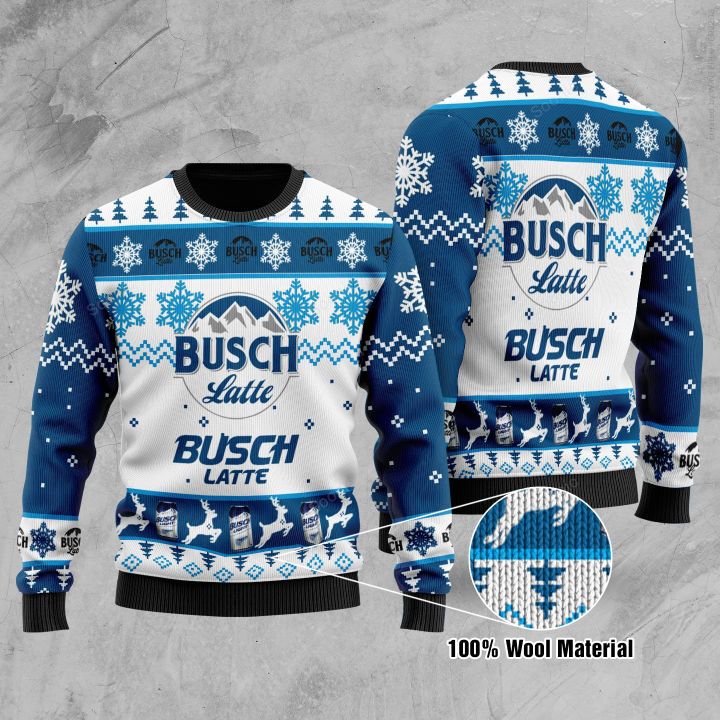 Busch latte christmas ugly sweater