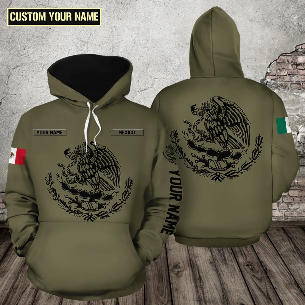 Coat of arms of Mexico Eagles eat snake 3d full print hoodie – LIMITED EDITION