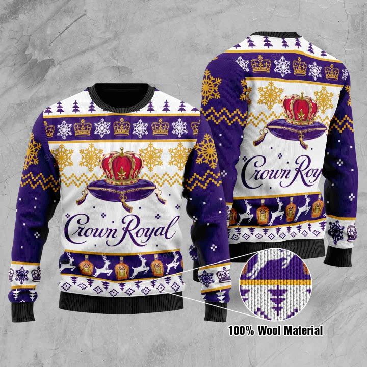 Crown royal christmas ugly sweater