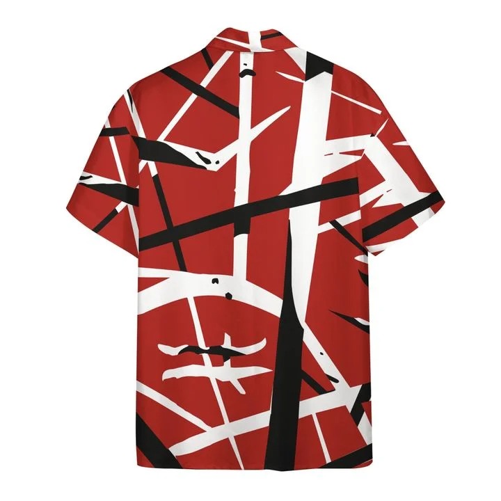 Eddie Van Halen Guitar Pattern Hawaiian Shirt - Back