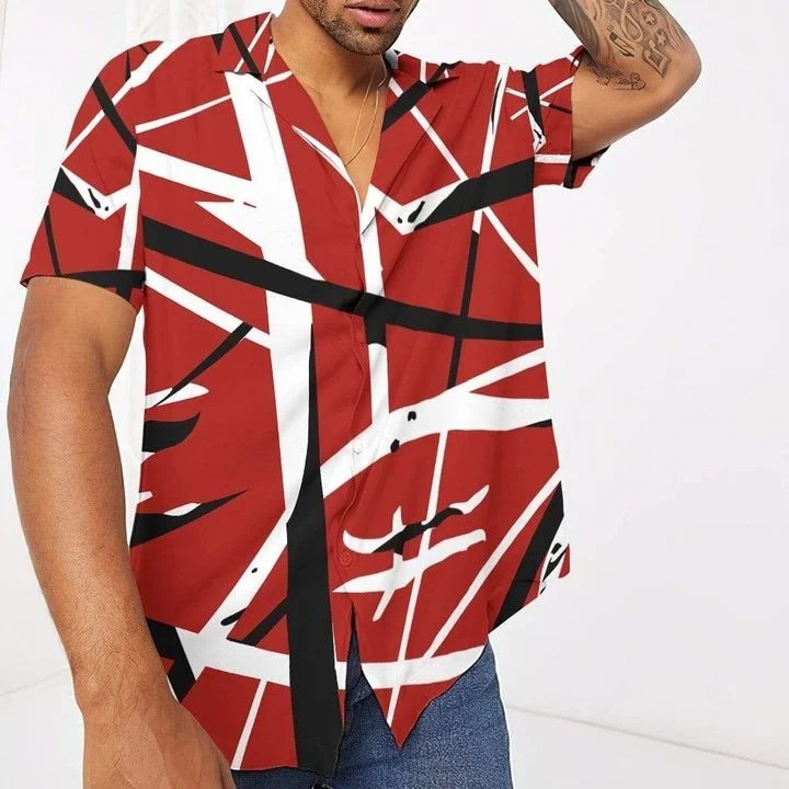 Eddie van halen summer beach hawaiian shirt front