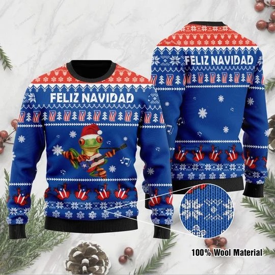 Frog Puerto Rico Feliz Navidad Sweater – LIMITED EDTION