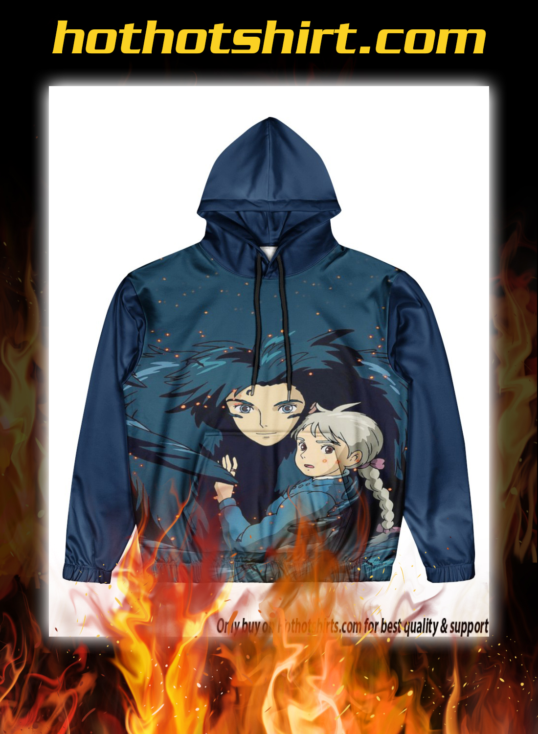 Howl's Moving Castle 3d all over print hoodie 3