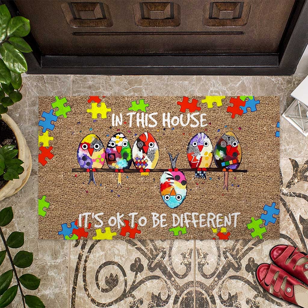 In this house it's ok to be different doormat4