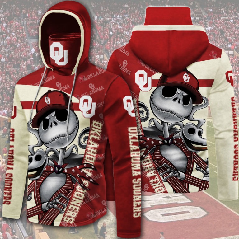 Jack Skellington Oklahoma Sooners 3D hoodie